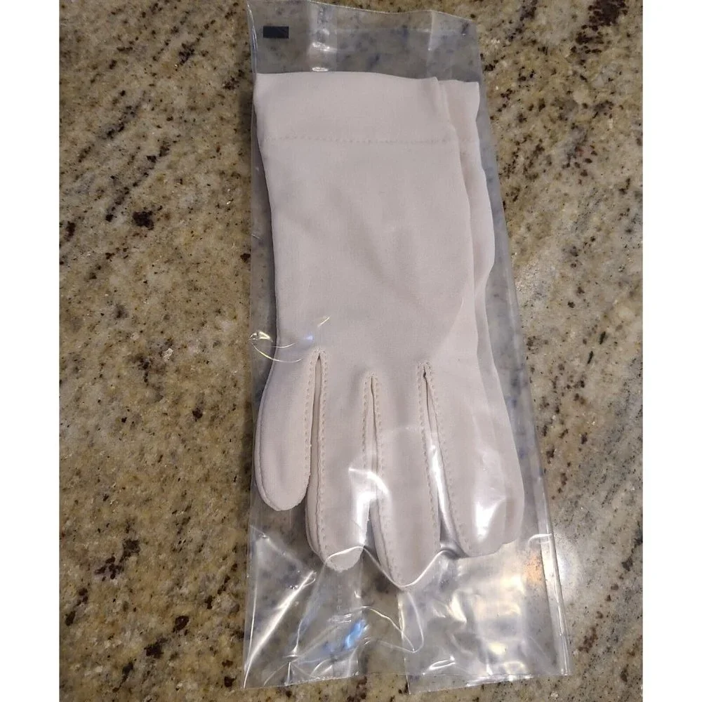 Vintage Size XL Isotoner Pink Stretch Formal Gloves. Nylon Spandex 7.5